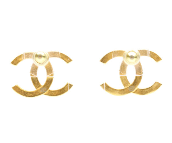 CHANEL シャネル B24K ゴールド ラインストーン ココマークピアス ピアス