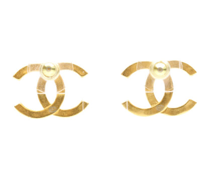CHANEL シャネル B24K ゴールド ラインストーン ココマークピアス ピアス