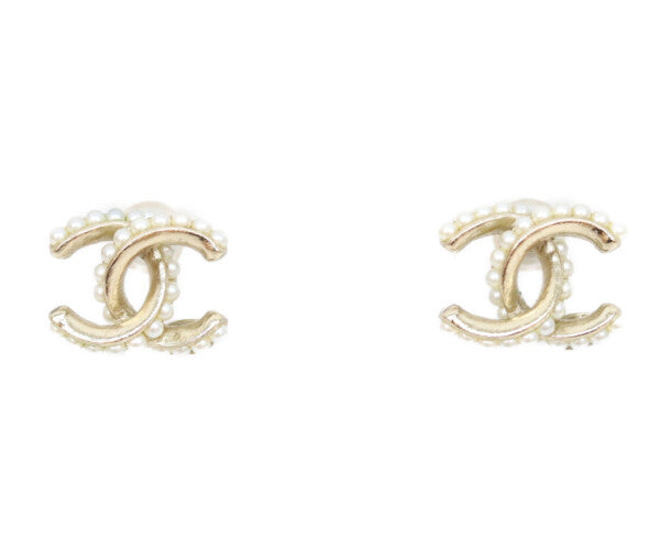 CHANEL シャネル A13B ゴールド パール ミニココマーク ピアス ピアス