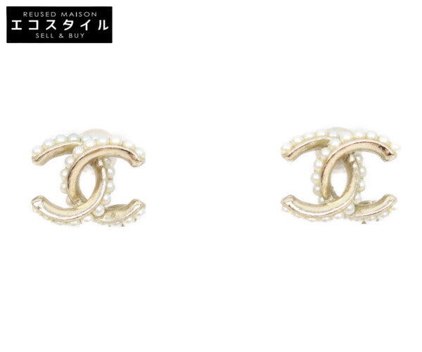 CHANEL シャネル A13B ゴールド パール ミニココマーク ピアス ピアス