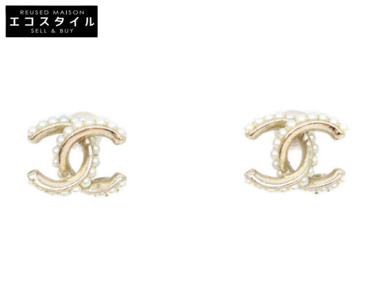 CHANEL シャネル A13B ゴールド パール ミニココマーク ピアス ピアス