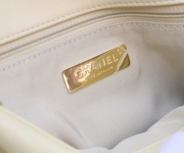 CHANEL シャネル AS1160 イエロー ラムスキン シャネル19 スモール チェーンショルダーバッグ ショルダーバッグ