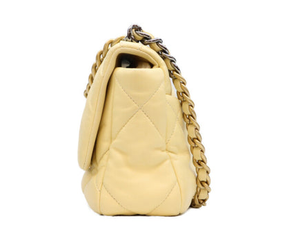 CHANEL シャネル AS1160 イエロー ラムスキン シャネル19 スモール チェーンショルダーバッグ ショルダーバッグ