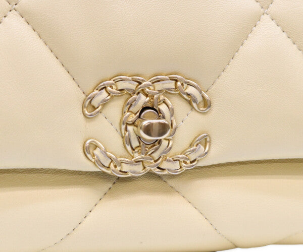 CHANEL シャネル AS1160 イエロー ラムスキン シャネル19 スモール チェーンショルダーバッグ ショルダーバッグ