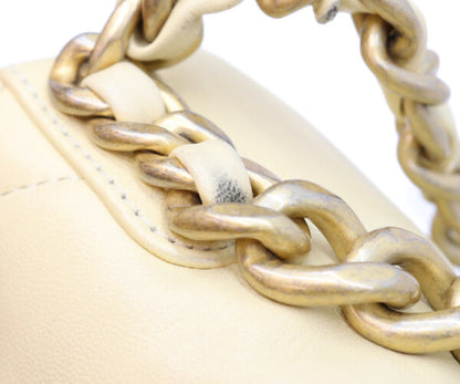 CHANEL シャネル AS1160 イエロー ラムスキン シャネル19 スモール チェーンショルダーバッグ ショルダーバッグ