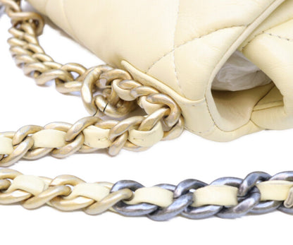 CHANEL シャネル AS1160 イエロー ラムスキン シャネル19 スモール チェーンショルダーバッグ ショルダーバッグ