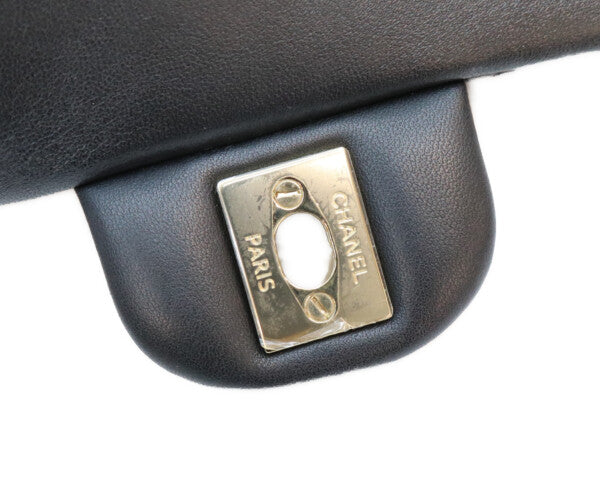 CHANEL シャネル AS2431 黒 ラム G金具 トップハンドル ミニマトラッセ20 ショルダーバッグ