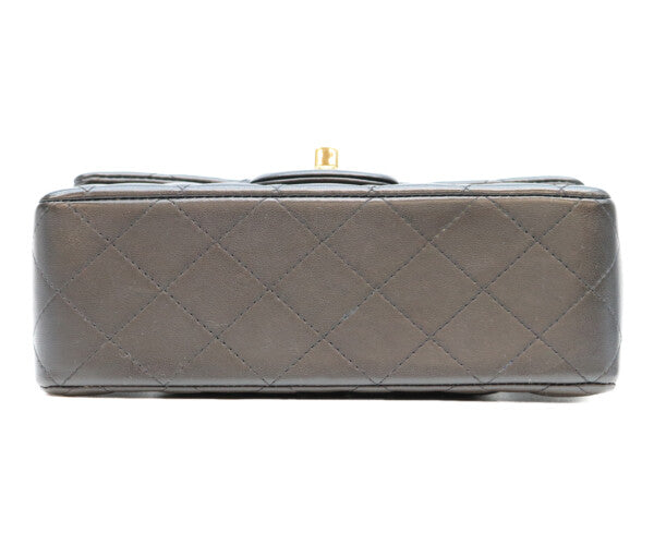 CHANEL シャネル AS2431 黒 ラム G金具 トップハンドル ミニマトラッセ20 ショルダーバッグ