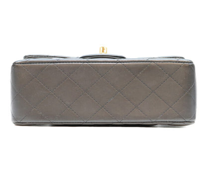 CHANEL シャネル AS2431 黒 ラム G金具 トップハンドル ミニマトラッセ20 ショルダーバッグ
