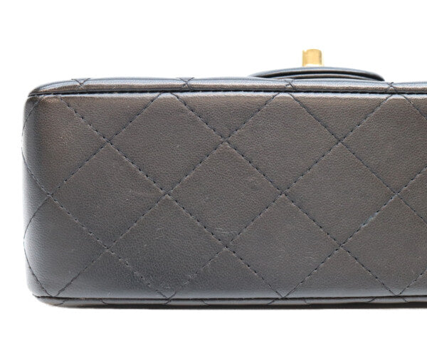 CHANEL シャネル AS2431 黒 ラム G金具 トップハンドル ミニマトラッセ20 ショルダーバッグ