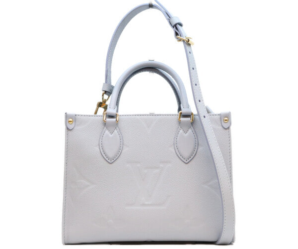 LOUIS VUITTON ルイヴィトン M46840 モノグラムアンプラント ブルー オンザゴーPM ショルダーバッグ