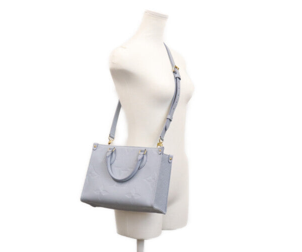 LOUIS VUITTON ルイヴィトン M46840 モノグラムアンプラント ブルー オンザゴーPM ショルダーバッグ
