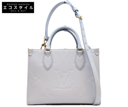 LOUIS VUITTON ルイヴィトン M46840 モノグラムアンプラント ブルー オンザゴーPM ショルダーバッグ