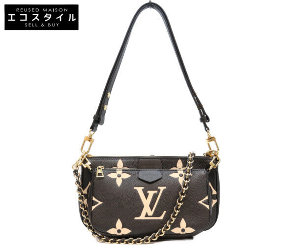 LOUIS VUITTON ルイヴィトン M45777 バイカラーモノグラムアンプラント ブラッククリーム ミュルティポシェットアクセソワール ショルダーバッグ