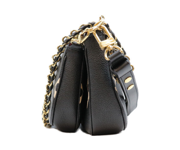 LOUIS VUITTON ルイヴィトン M45777 バイカラーモノグラムアンプラント ブラッククリーム ミュルティポシェットアクセソワール ショルダーバッグ