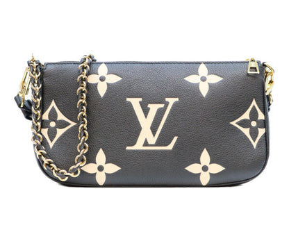 LOUIS VUITTON ルイヴィトン M45777 バイカラーモノグラムアンプラント ブラッククリーム ミュルティポシェットアクセソワール ショルダーバッグ