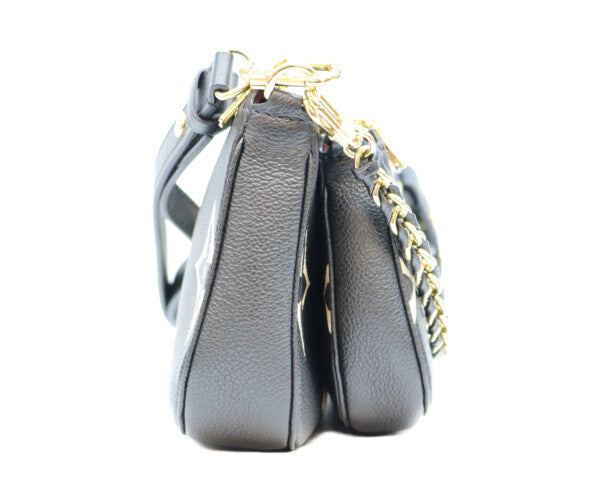 LOUIS VUITTON ルイヴィトン M45777 バイカラーモノグラムアンプラント ブラッククリーム ミュルティポシェットアクセソワール ショルダーバッグ