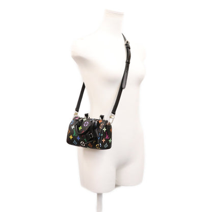 LOUIS VUITTON ルイヴィトン ×村上隆 M13406 マルチカラー ノワール ナノスピーディ ボストンバッグ