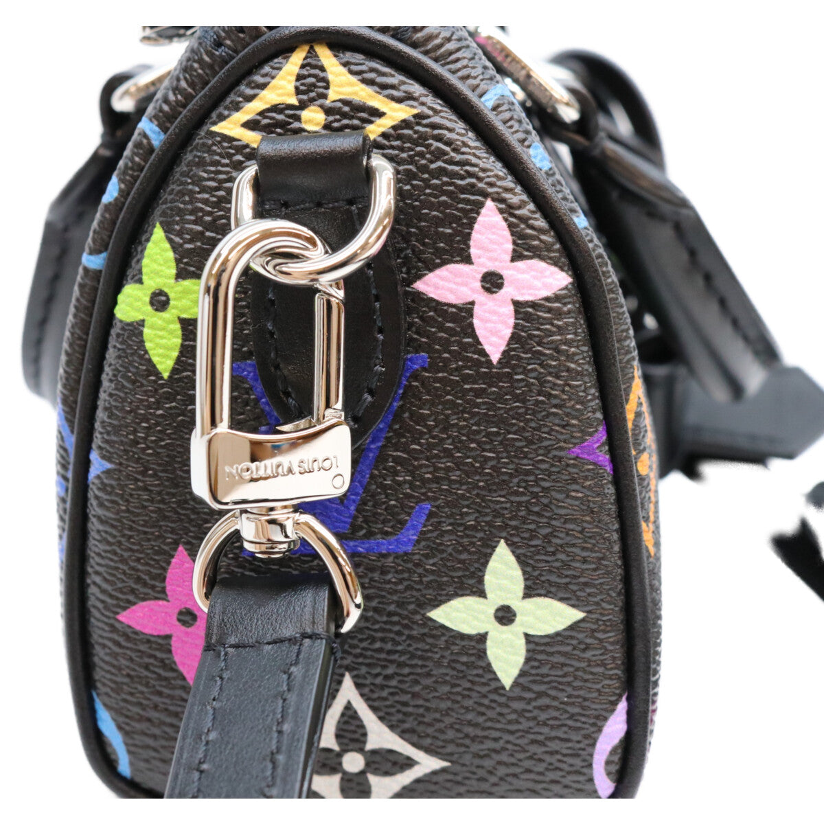 LOUIS VUITTON ルイヴィトン ×村上隆 M13406 マルチカラー ノワール ナノスピーディ ボストンバッグ