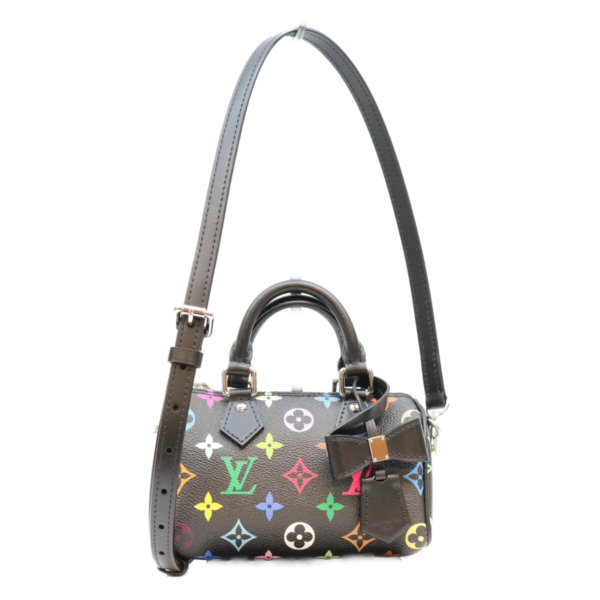 LOUIS VUITTON ルイヴィトン ×村上隆 M13406 マルチカラー ノワール ナノスピーディ ボストンバッグ