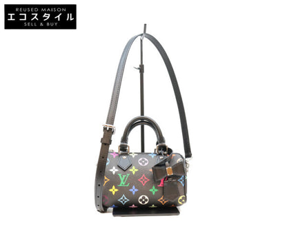 LOUIS VUITTON ルイヴィトン ×村上隆 M13406 マルチカラー ノワール ナノスピーディ ボストンバッグ