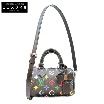 LOUIS VUITTON ルイヴィトン ×村上隆 M13406 マルチカラー ノワール ナノスピーディ ボストンバッグ