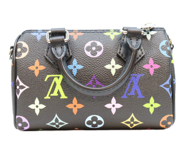 LOUIS VUITTON ルイヴィトン ×村上隆 M13406 マルチカラー ノワール ナノスピーディ ボストンバッグ