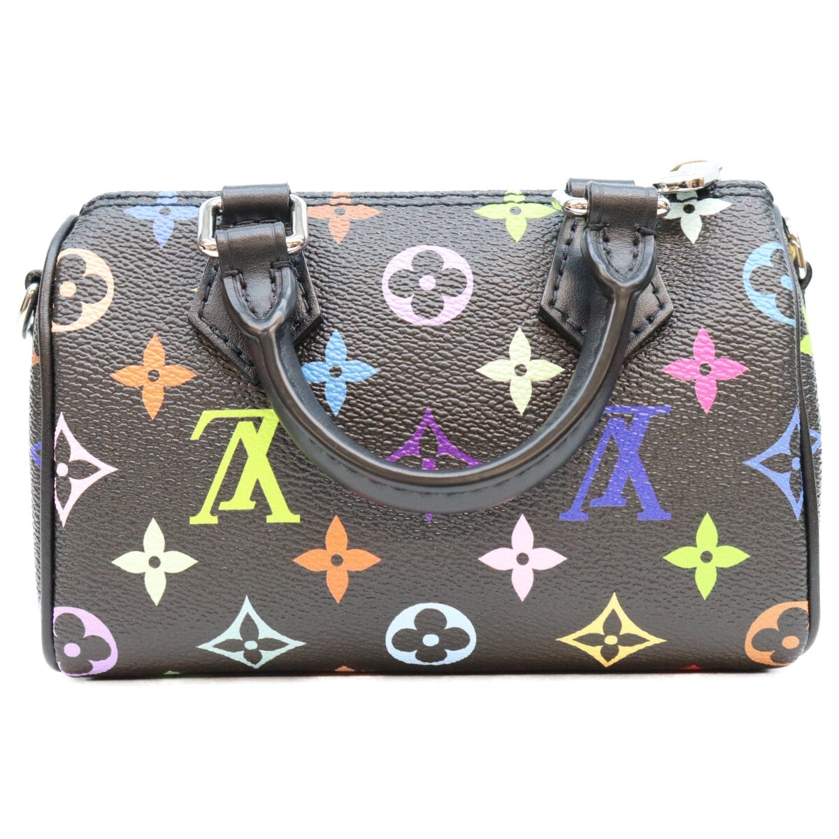 LOUIS VUITTON ルイヴィトン ×村上隆 M13406 マルチカラー ノワール ナノスピーディ ボストンバッグ