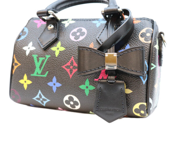 LOUIS VUITTON ルイヴィトン ×村上隆 M13406 マルチカラー ノワール ナノスピーディ ボストンバッグ