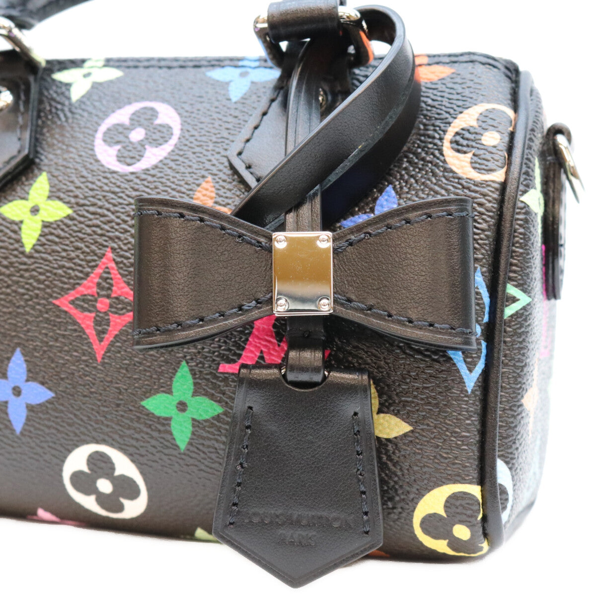 LOUIS VUITTON ルイヴィトン ×村上隆 M13406 マルチカラー ノワール ナノスピーディ ボストンバッグ