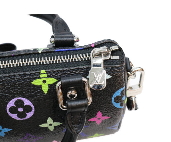 LOUIS VUITTON ルイヴィトン ×村上隆 M13406 マルチカラー ノワール ナノスピーディ ボストンバッグ