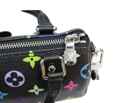 LOUIS VUITTON ルイヴィトン ×村上隆 M13406 マルチカラー ノワール ナノスピーディ ボストンバッグ