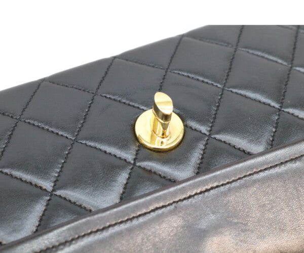 CHANEL シャネル 2番 黒 ラム ダブルフラップ パリ限定 マトラッセ23 チェーンショルダー ショルダーバッグ