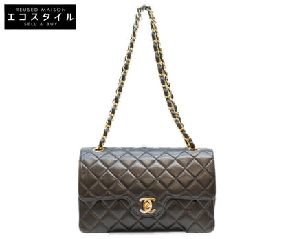 Chanel No. 2 Black Lambskin Double-Flap Paris Limited Matelassé 23 Chain Shoulder Bag Shoulder Bag