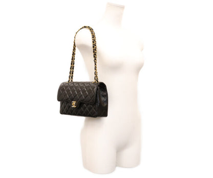 CHANEL シャネル 2番 黒 ラム ダブルフラップ パリ限定 マトラッセ23 チェーンショルダー ショルダーバッグ