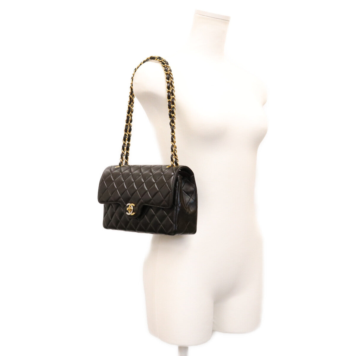 Chanel No. 2 Black Lambskin Double-Flap Paris Limited Matelassé 23 Chain Shoulder Bag Shoulder Bag