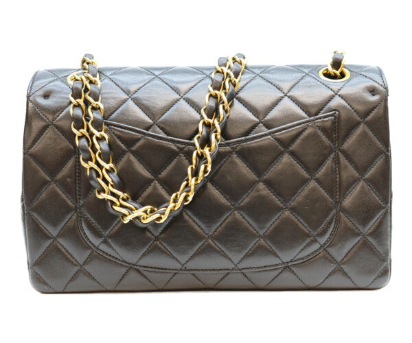 CHANEL シャネル 2番 黒 ラム ダブルフラップ パリ限定 マトラッセ23 チェーンショルダー ショルダーバッグ
