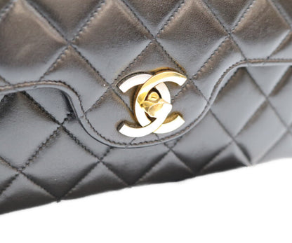 CHANEL シャネル 2番 黒 ラム ダブルフラップ パリ限定 マトラッセ23 チェーンショルダー ショルダーバッグ