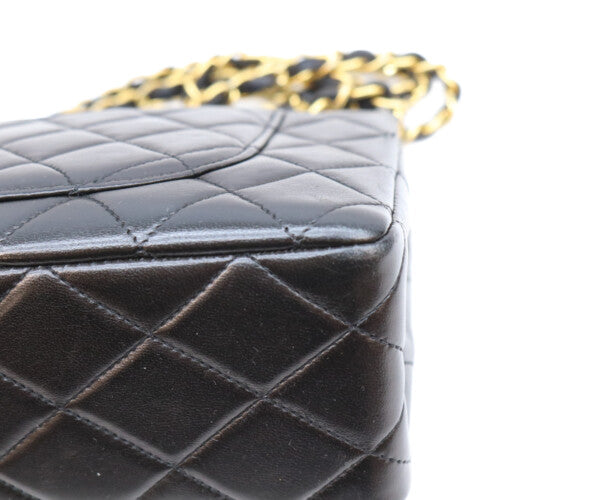 CHANEL シャネル 2番 黒 ラム ダブルフラップ パリ限定 マトラッセ23 チェーンショルダー ショルダーバッグ