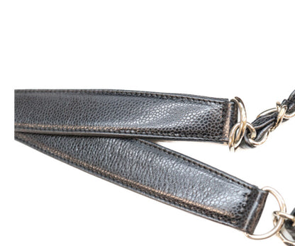 CHANEL シャネル 13番 A50995 黒 キャビア シルバー金具 GST トートバッグ