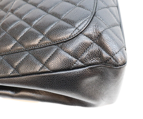 CHANEL シャネル 13番 A50995 黒 キャビア シルバー金具 GST トートバッグ