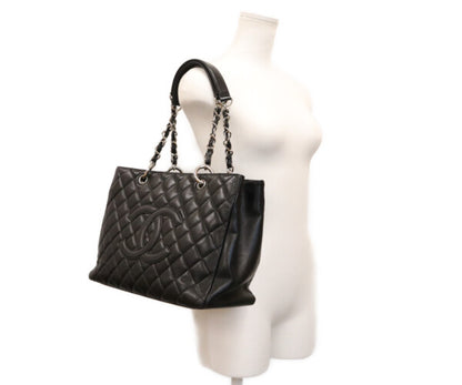 CHANEL シャネル 13番 A50995 黒 キャビア シルバー金具 GST トートバッグ