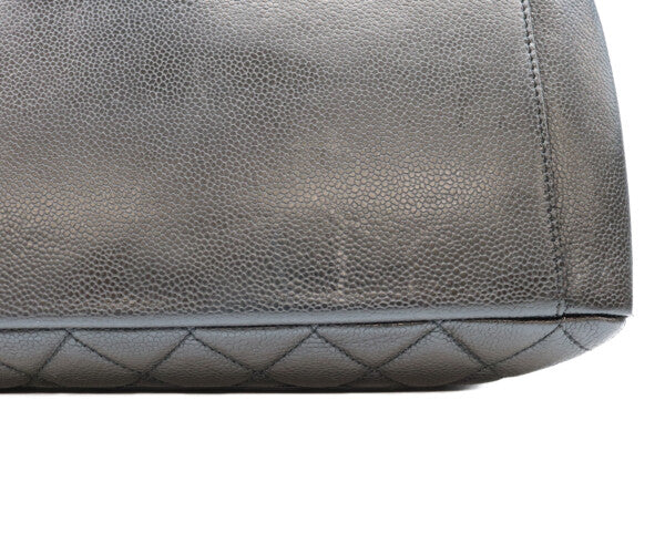 CHANEL シャネル 13番 A50995 黒 キャビア シルバー金具 GST トートバッグ