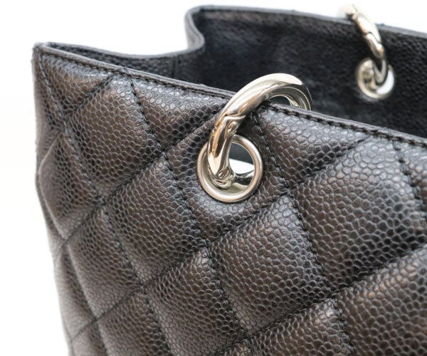 CHANEL シャネル 13番 A50995 黒 キャビア シルバー金具 GST トートバッグ