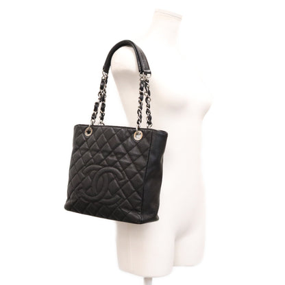 CHANEL シャネル 13番 A20994 黒 キャビア シルバー金具 PSTトート トートバッグ