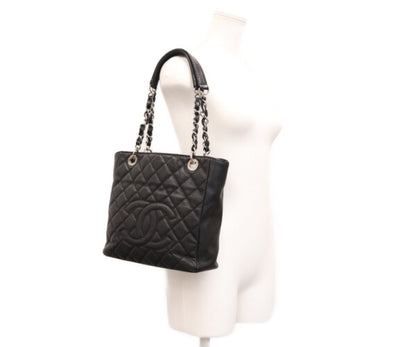 CHANEL シャネル 13番 A20994 黒 キャビア シルバー金具 PSTトート トートバッグ
