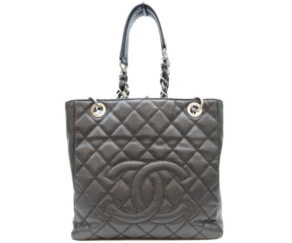 CHANEL シャネル 13番 A20994 黒 キャビア シルバー金具 PSTトート トートバッグ