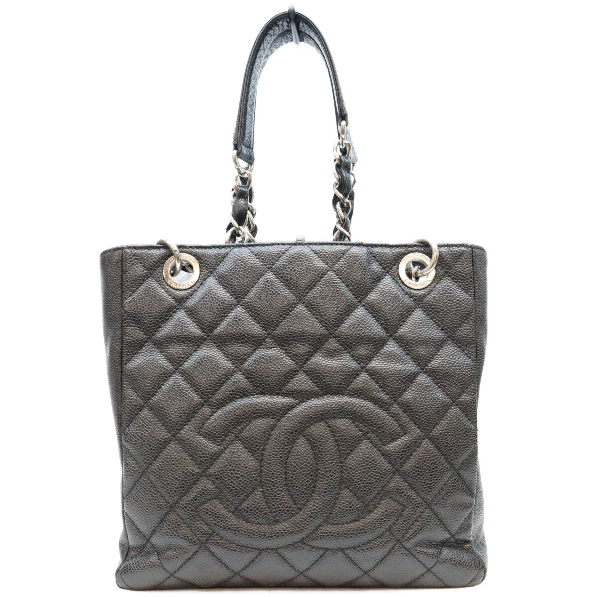 CHANEL シャネル 13番 A20994 黒 キャビア シルバー金具 PSTトート トートバッグ
