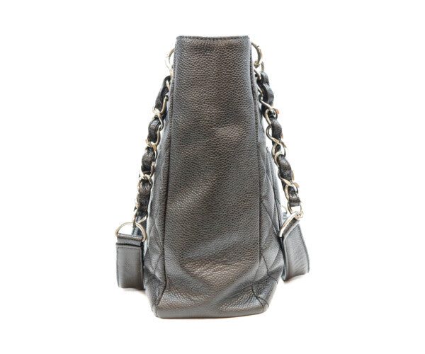 CHANEL シャネル 13番 A20994 黒 キャビア シルバー金具 PSTトート トートバッグ