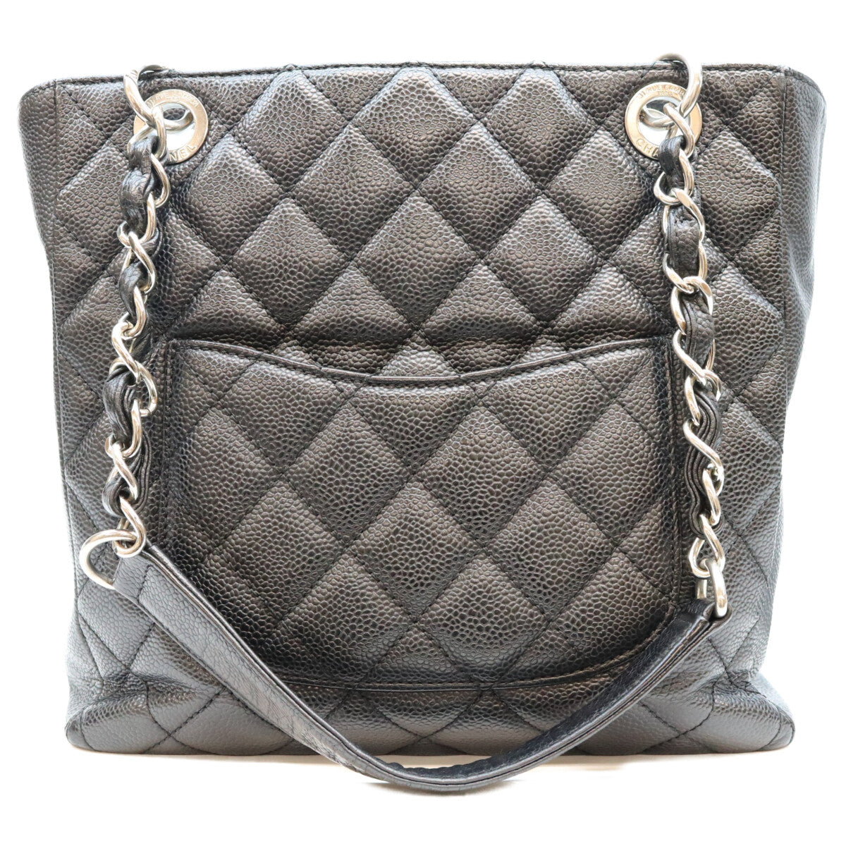 CHANEL シャネル 13番 A20994 黒 キャビア シルバー金具 PSTトート トートバッグ